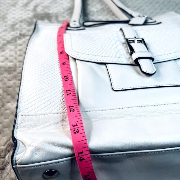 Coach Shoulder Bag Purse Reptile Tote Charlie Embossed Python Leather F28723 - Picture 4 of 16